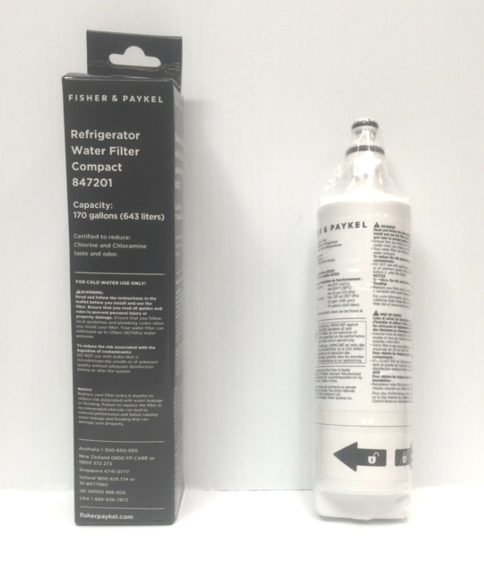  Fisher Paykel Fridge Water Filter e442brxfdu5, Short 847201, FWC4, capacity 643 litre ,